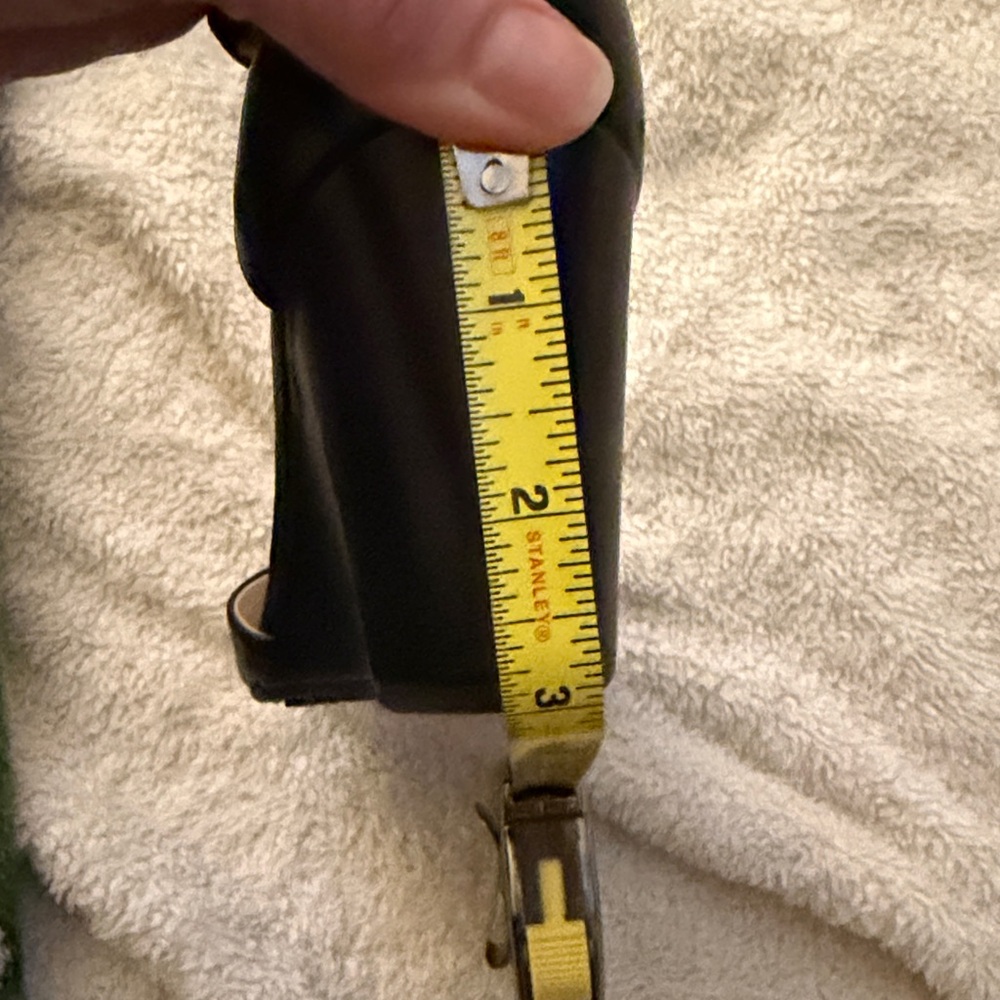 Cole Haan Black Leather Open-Toe Ankle-Strap Heels - Picture 5 of 5